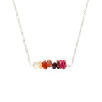 Raw gemstone bar necklace Leo birthday gift women