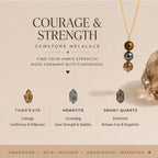 Courage and strength gemstone necklace for women