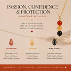Passion confidence and protection gemstone necklace