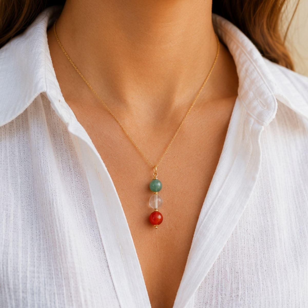 Clarity and motivation crystal necklace manifestation gift for her