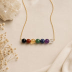 Chakra crystal necklace for grounding clarity and protection spiritual healing gift for women
