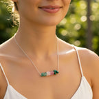 Zodiac crystal necklace April May birthday gift for her