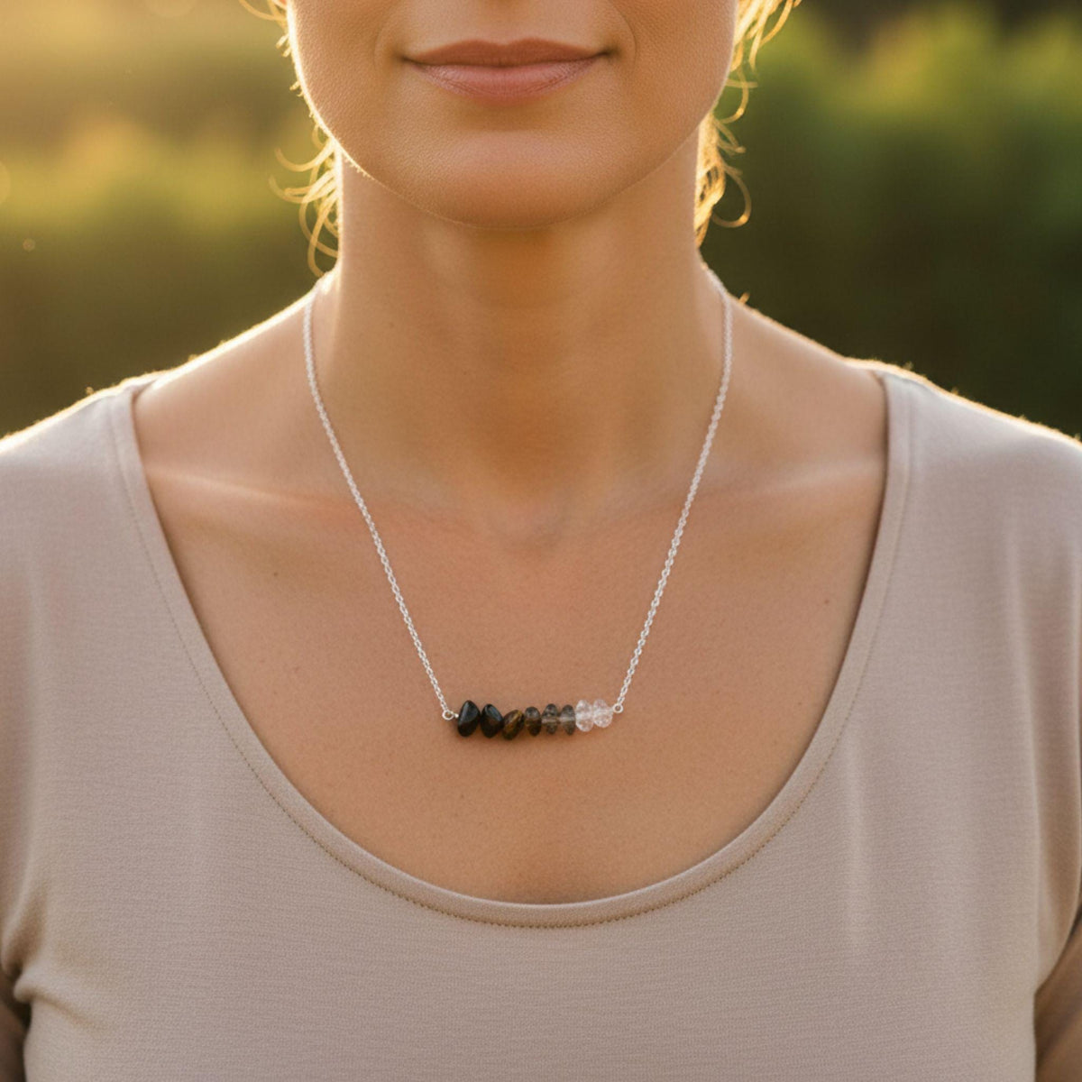 Zodiac crystal necklace December January birthday gift for her