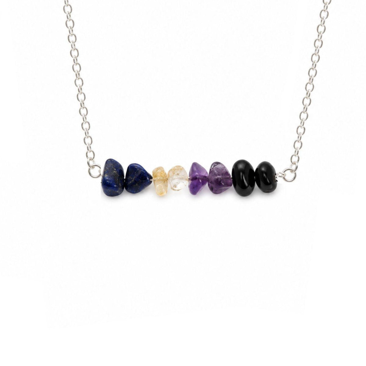 Raw gemstone bar necklace Sagittarius birthday gift women