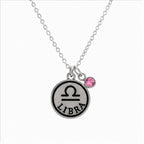 Zodiac pendant necklace September October birthday