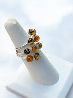 DesignbyAthena Amber Garden ring in sterling silver