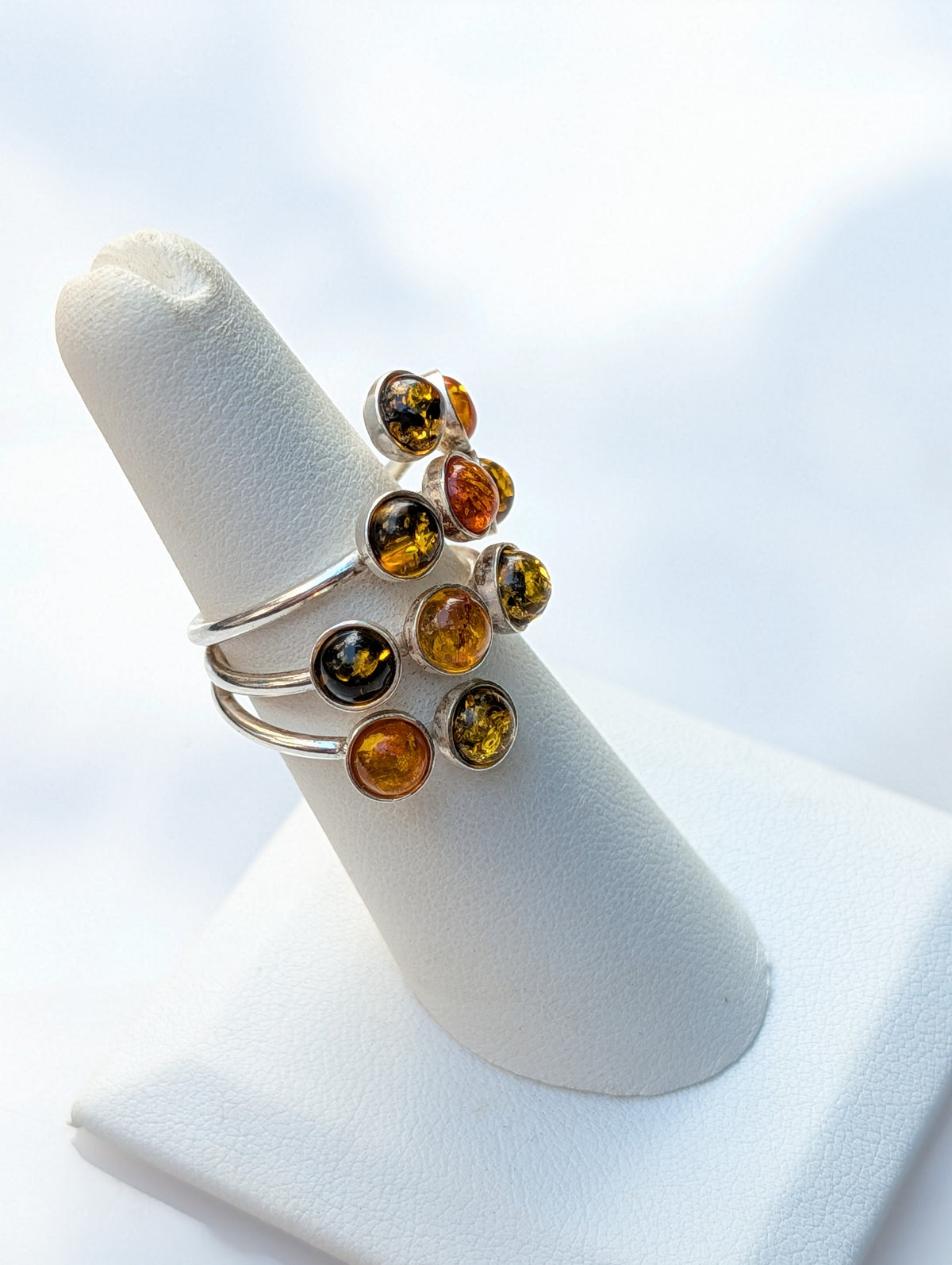 DesignbyAthena Amber Garden ring in sterling silver