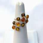 Side view of the Amber Garden Baltic amber ring