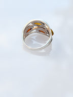 DesignbyAthena Amber Current Baltic amber ring