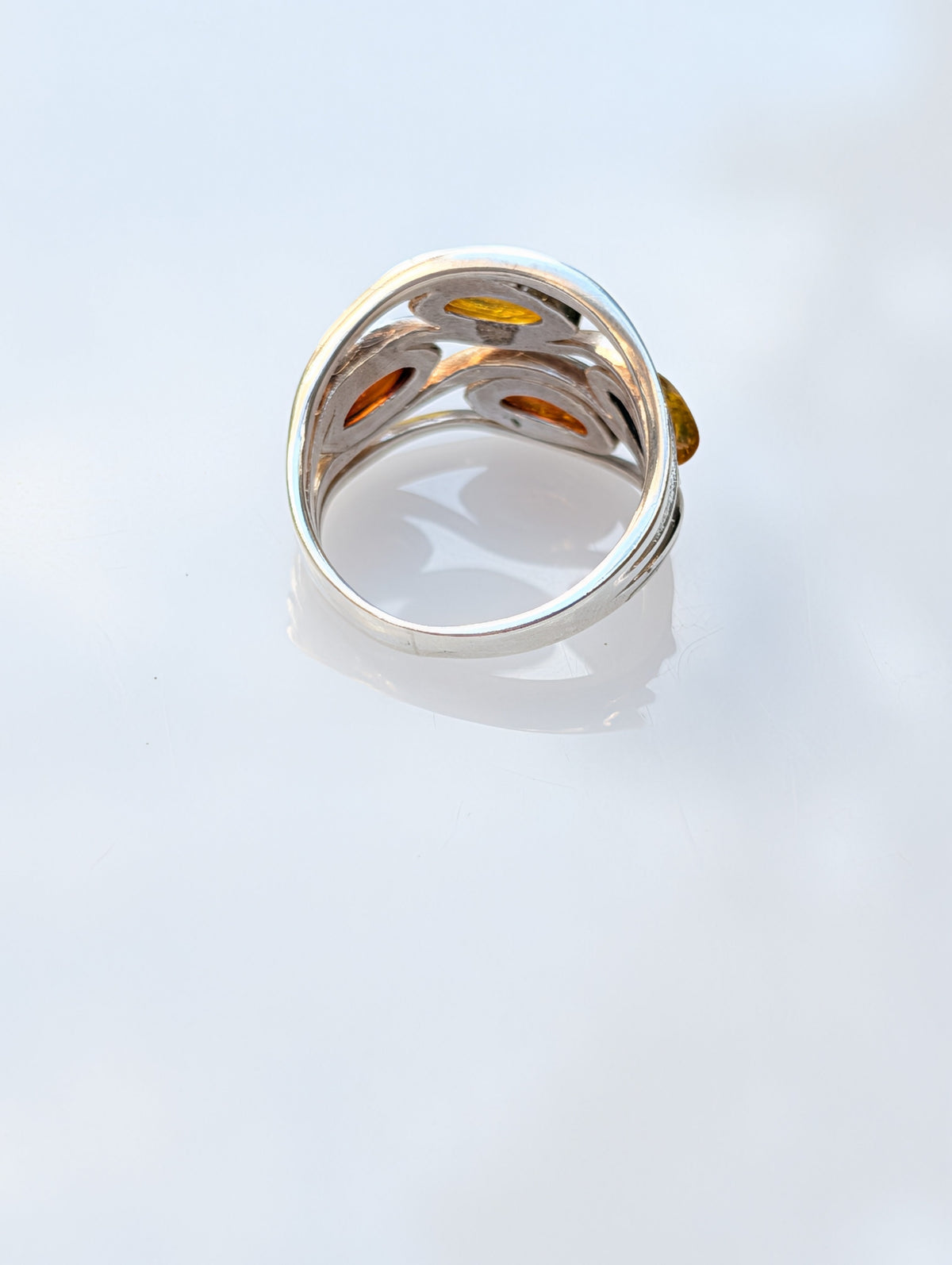 DesignbyAthena Amber Current Baltic amber ring